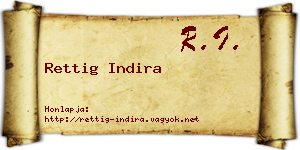 Rettig Indira névjegykártya